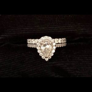 Diamond engagement ring and band. Size 6.